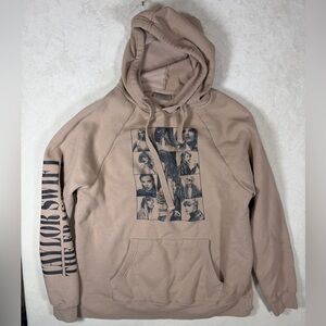 Official Taylor Swift Eras Tour Size Medium Brown Soft Cotton Graphic Hoodie